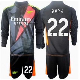 Arsenal David Raya #22 Keeper Derde tenue Kids 2024-25 Lange Mouw (+ Korte broeken)